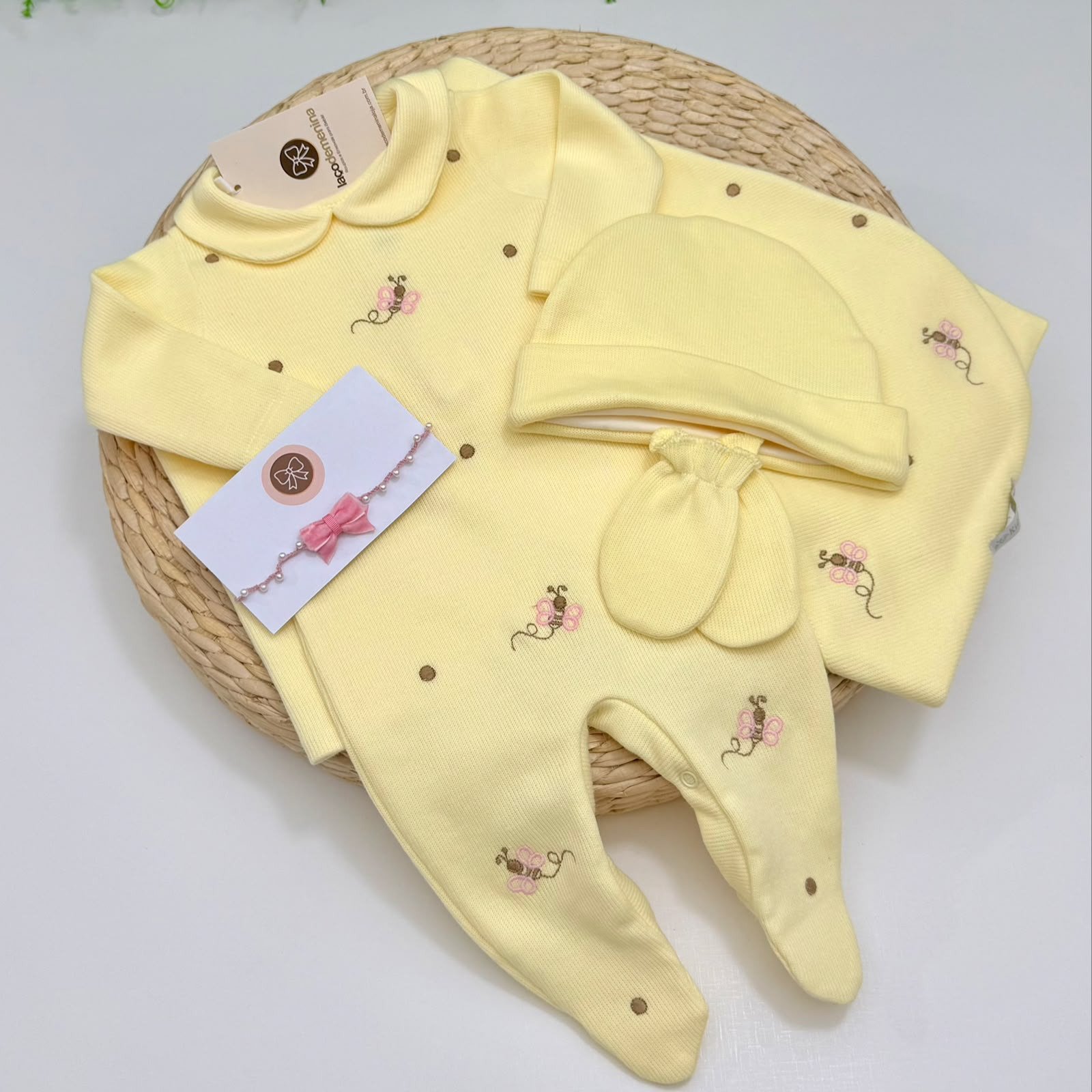 Saída Maternidade Amarelo Kidstar® Borboletas