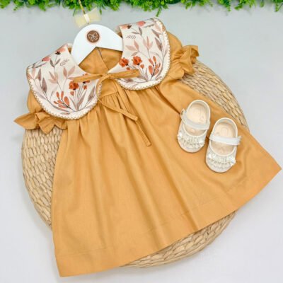 Vestido Luna Caramelo Golinha Floral