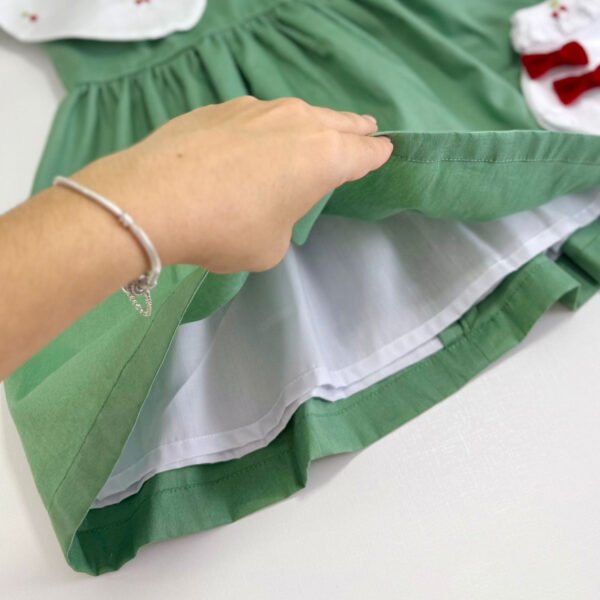 Vestido Helena Gola Bordada Cerejinha - Encomenda — imagem 4