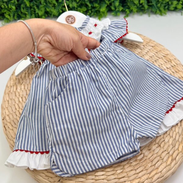 Conjunto Francis Listrado Azul — imagem 4