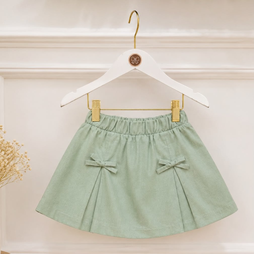Short-saia Anjos Baby® Linho Verde