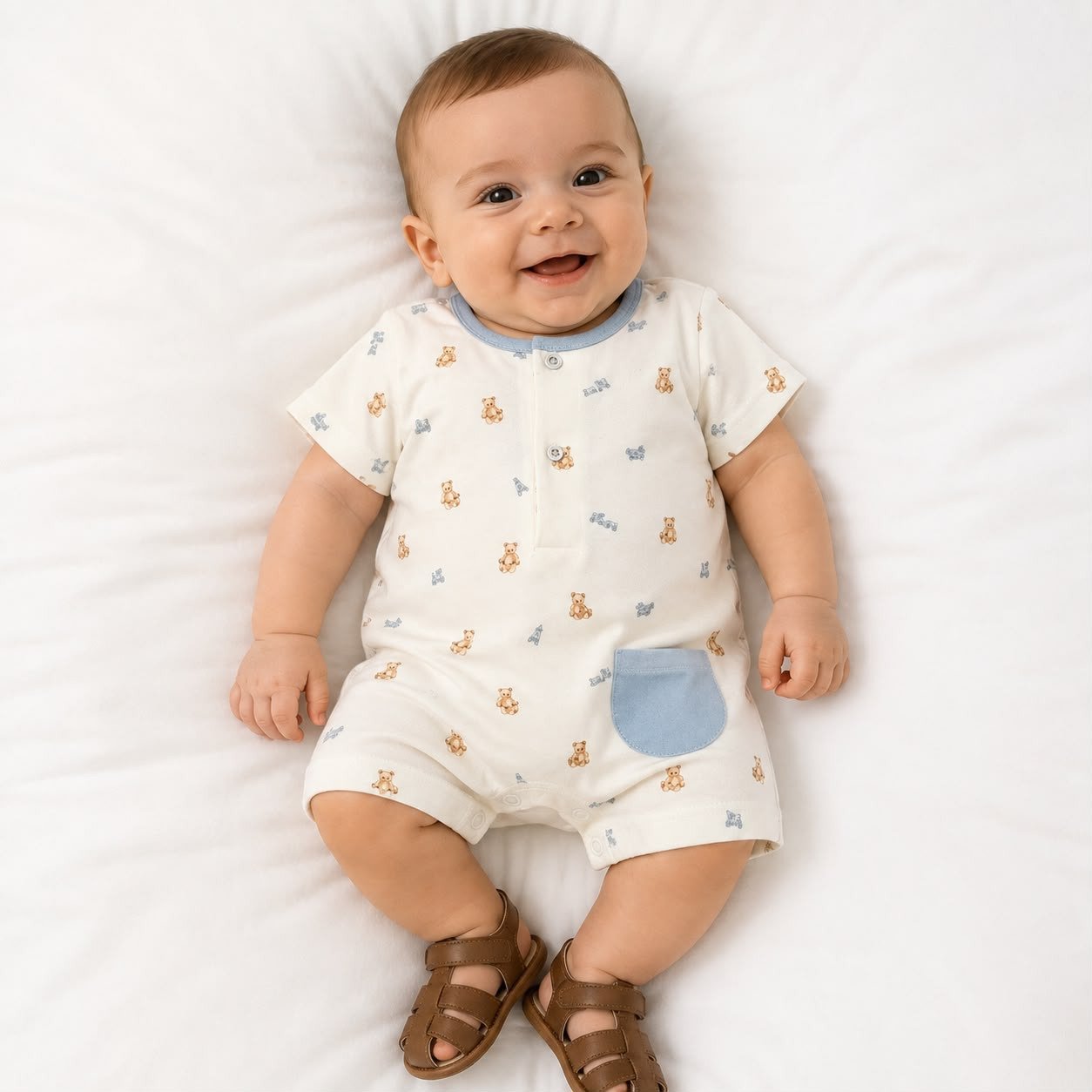 Macacão Curto Anjos Baby® Ursinhos