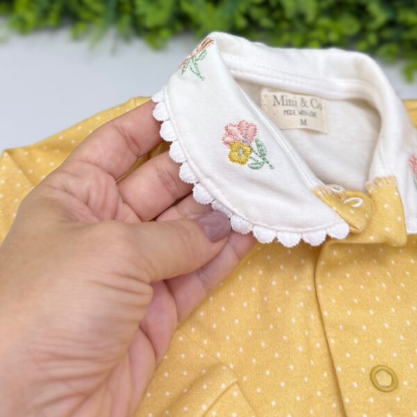 Macacão Mini & CO® Amarelo Poá — imagem 3