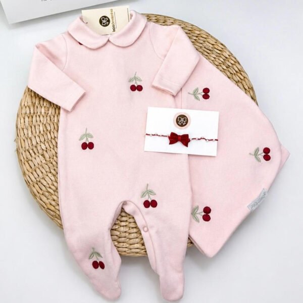 Saída Maternidade Tricotil Rosa Kidstar® Cereja — imagem 2