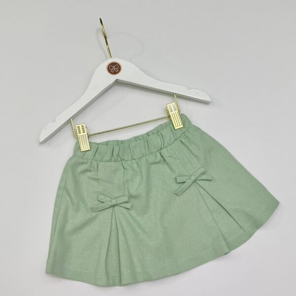 Short-saia Anjos Baby® Linho Verde — imagem 2