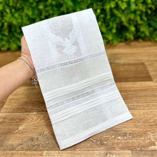 Toalha Batismo Espírito Santo Renda Paraibana — imagem 1