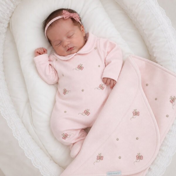 Saída Maternidade Tricotil Rosa Kidstar® Borboletas — imagem 1