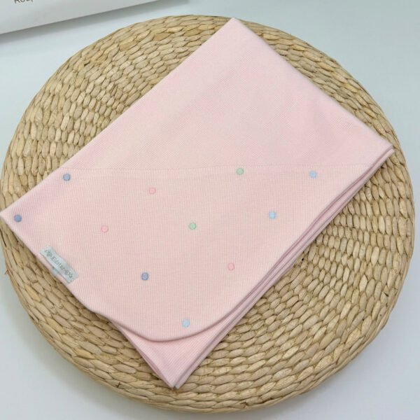 Saída Maternidade Tricotil Rosa Poá Kidstar® — imagem 3