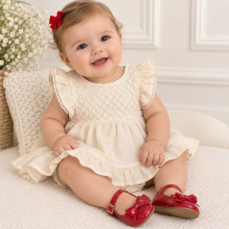 Vestido Body Infantil Feminino Helen Linho Cru