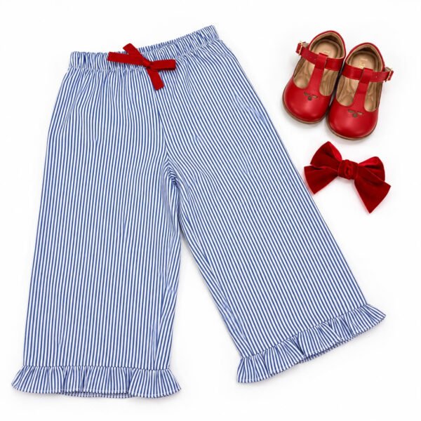 Conjunto Infantil Feminino Listrado Azul — imagem 3
