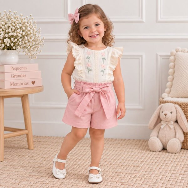 Conjunto Infantil Laura em Linho — imagem 1