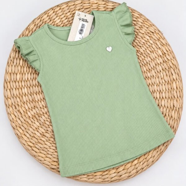 Blusa Infantil Feminina Verde Claro — imagem 2