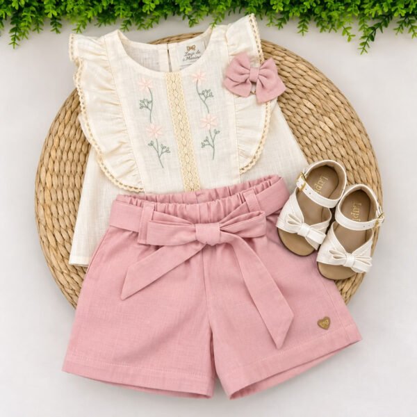 Conjunto Infantil Laura em Linho — imagem 2