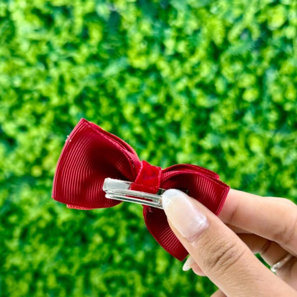 Kit Laços de Cabelo Infantil Vermelho com Strass — imagem 2
