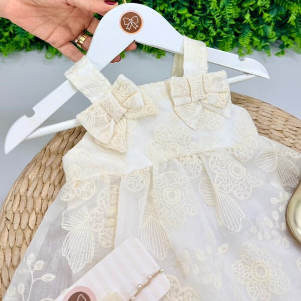 Vestido Body Infantil Yasmin Off-White — imagem 3