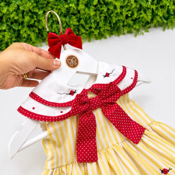 Vestido Giulia Listrado Amarelo — imagem 2