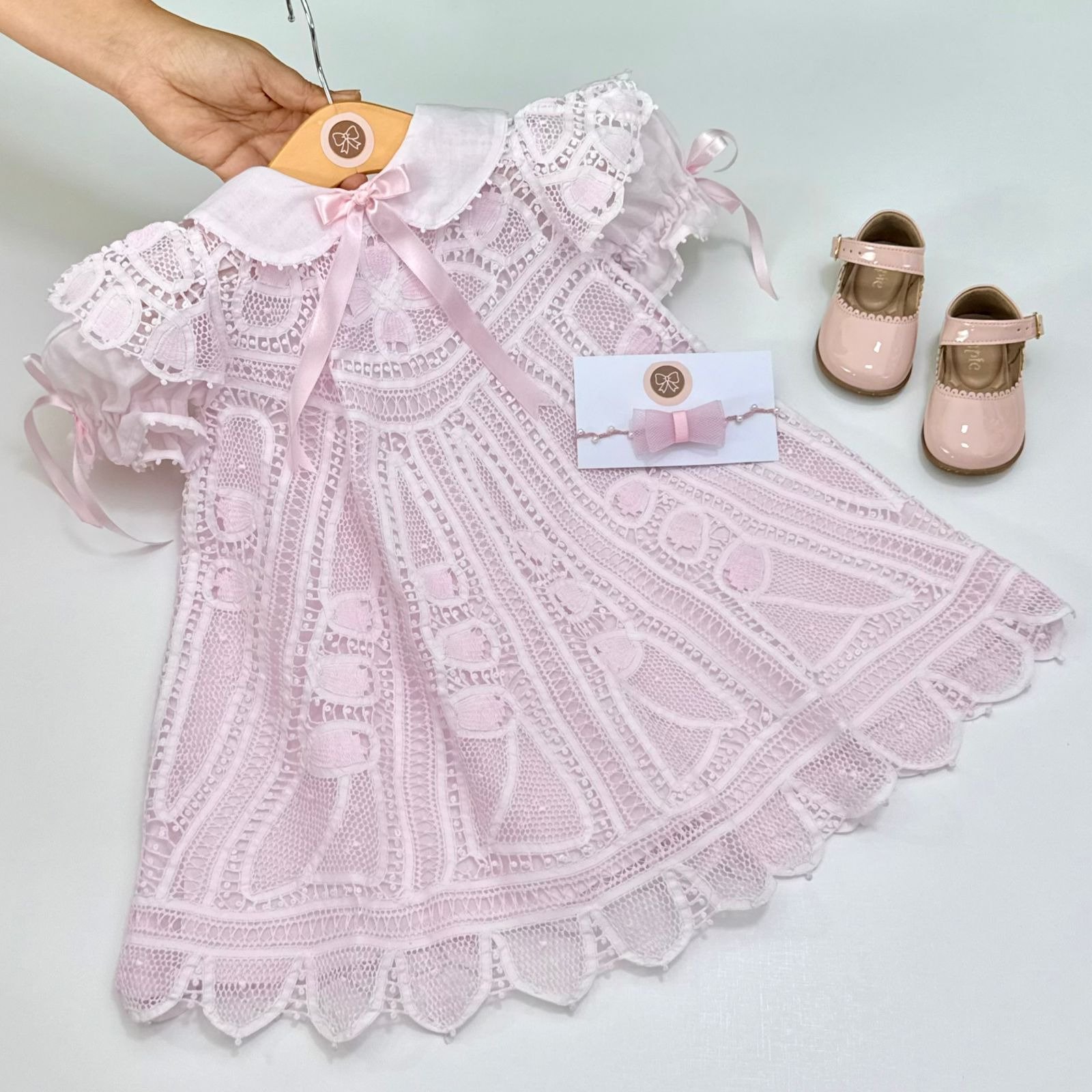 Vestido Infantill Mila Rosa em Renascença Rosa