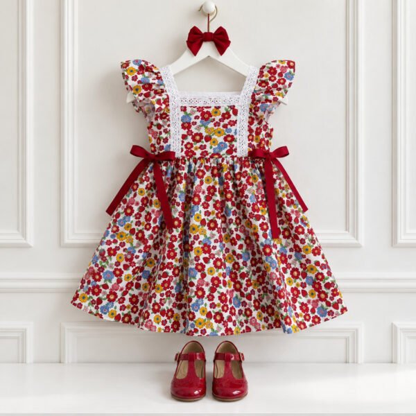 Vestido Infantil Flores e Laços — imagem 2