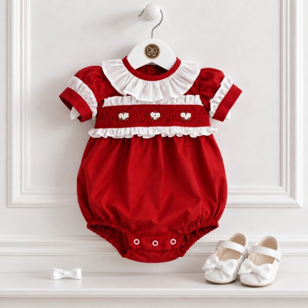 Pimpão Festa Infantil Vermelho Bordado Rococó — imagem 2