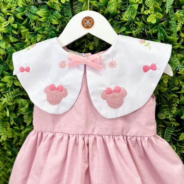 Vestido Infantil Festa Minnie Rosa - Encomenda — imagem 2